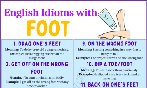 20 English Idioms with “Foot”