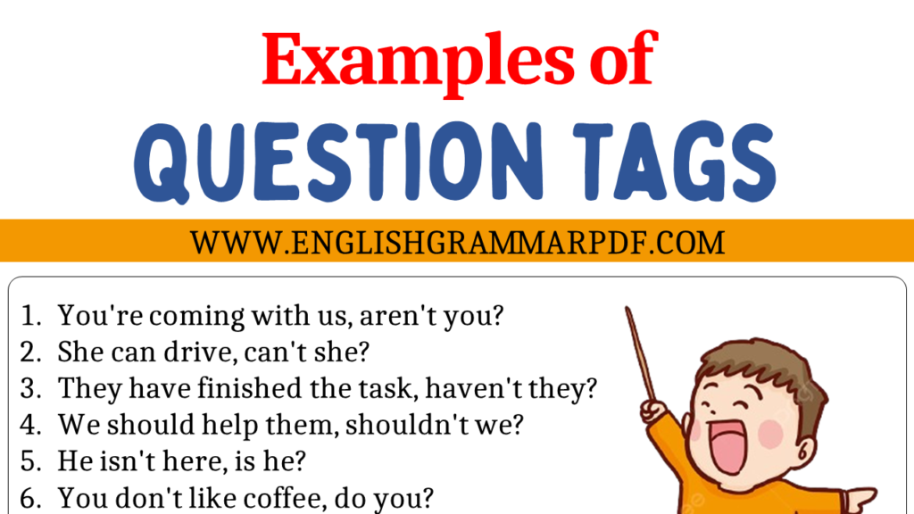 Examples of Question Tags Copy