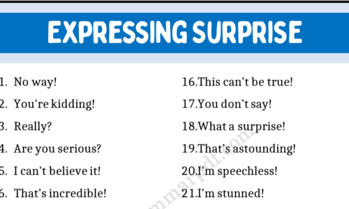 Expressing Surprise in English