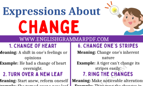 20 Expression About Change