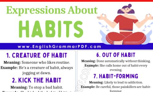 Learn 20 Expressions About Habits