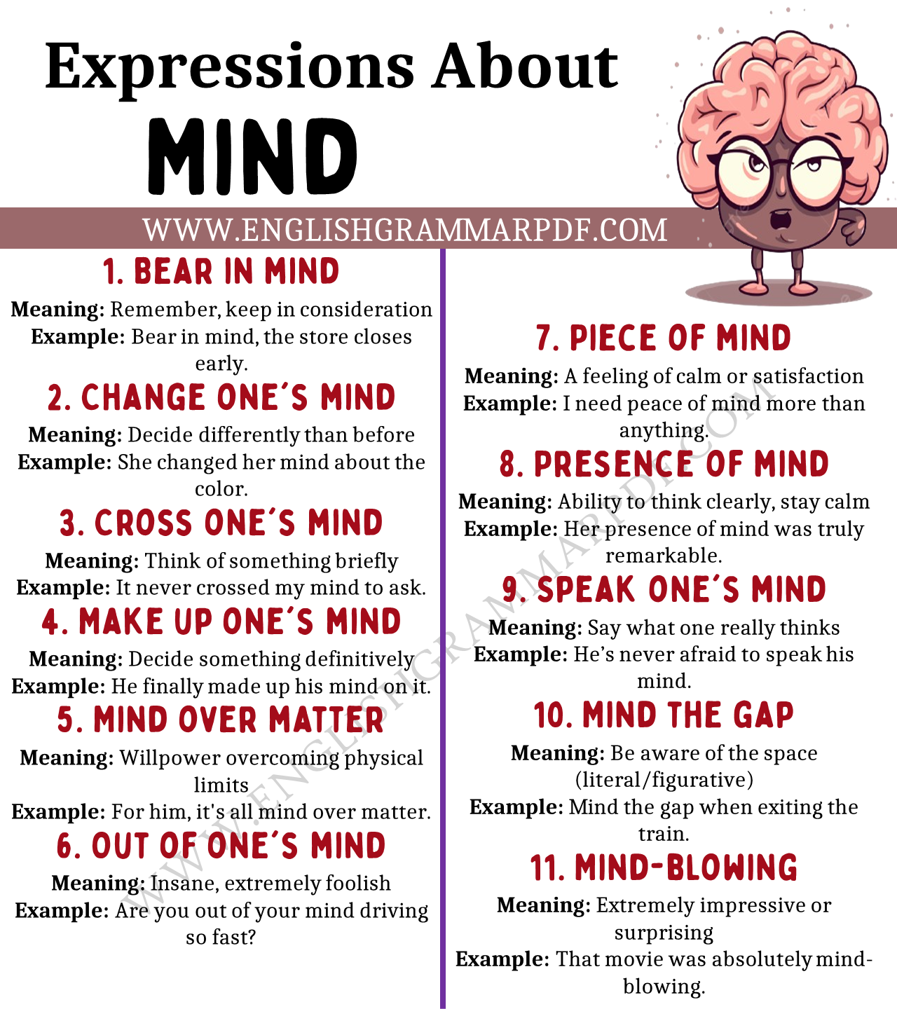 Expressions About “Mind”