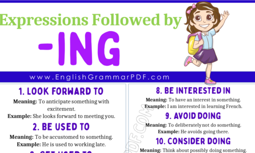 20 Useful English Expressions Followed by “-ing”