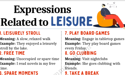 English Expressions Related to Leisure