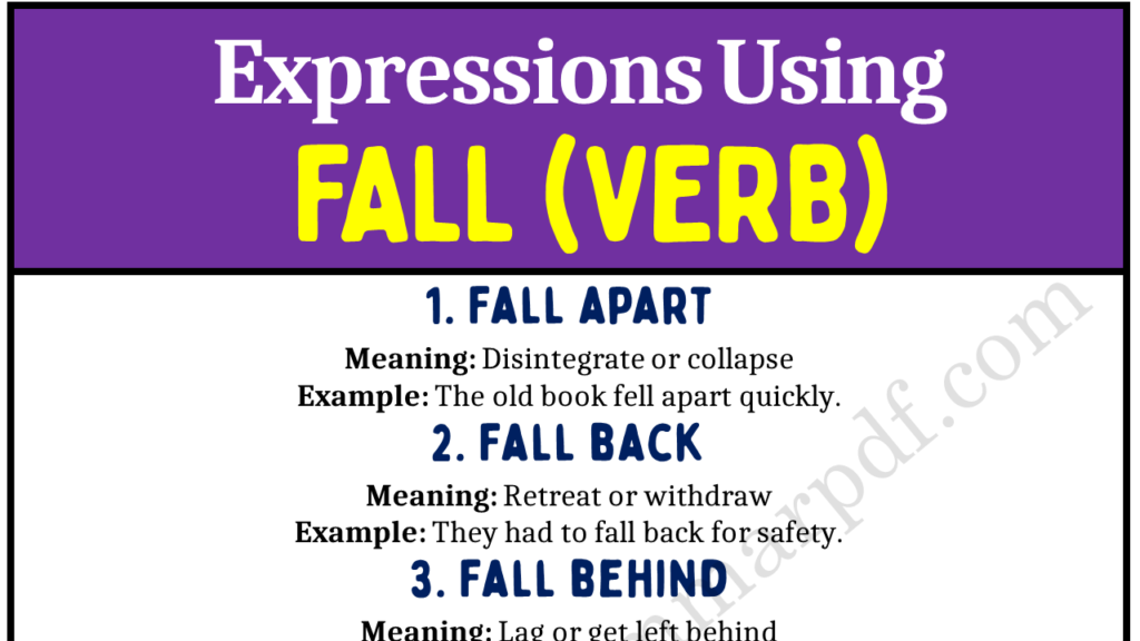 Expressions Using the Verb FALL Copy