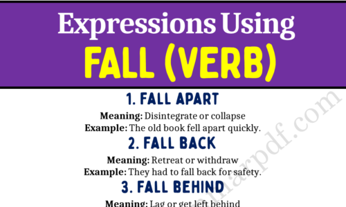 20 English Expressions Using the Verb “FALL”