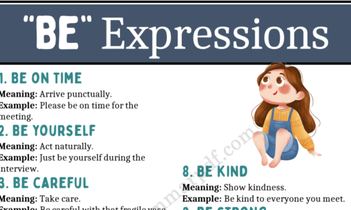 20 English Expressions With “BE”