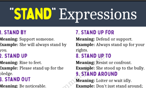 20 Expressions With the Verb “Stand”