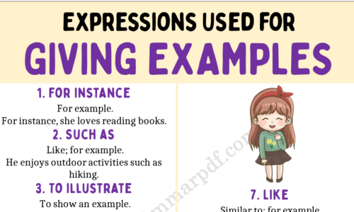 20 Expressions to Use for Giving Examples