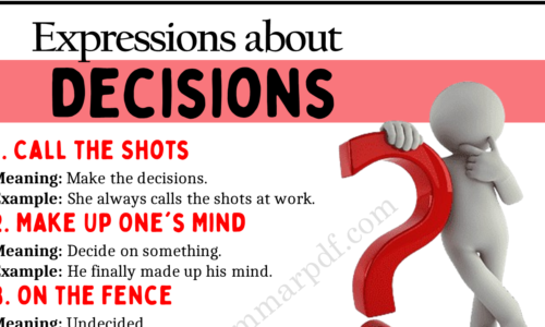 20 Expressions with “Decisions” in English