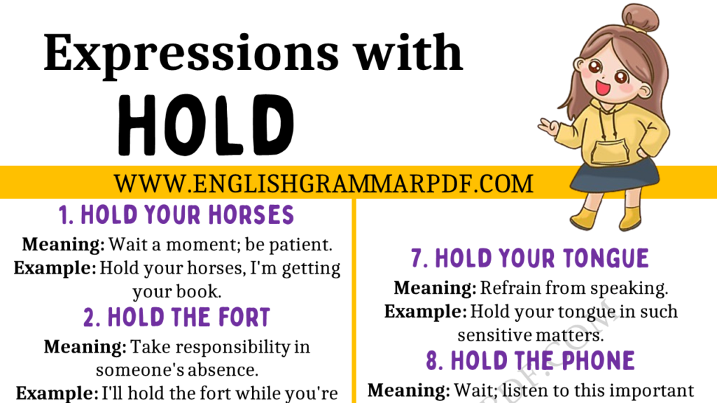 Expressions with “Hold” Copy