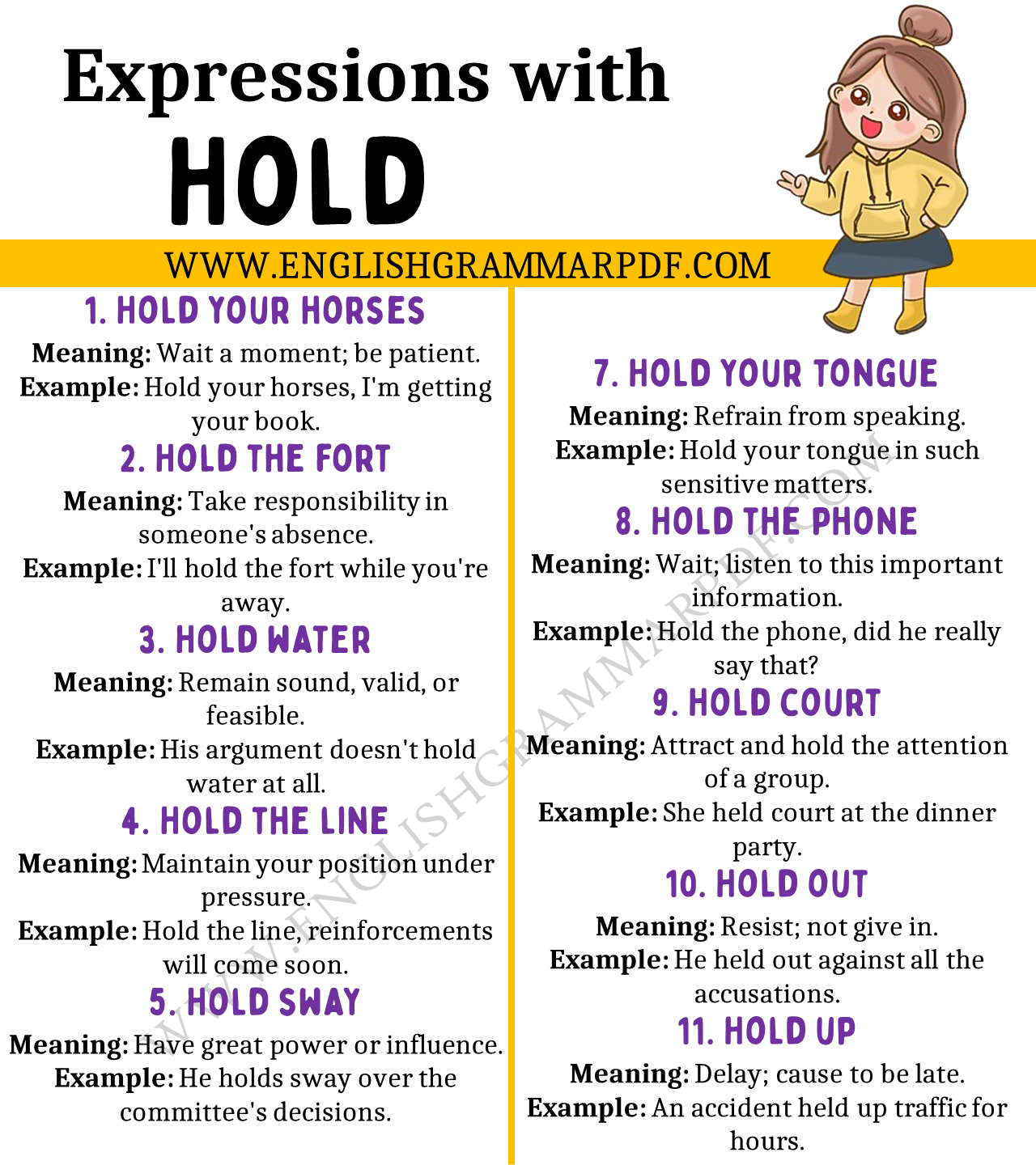Expressions with “Hold”