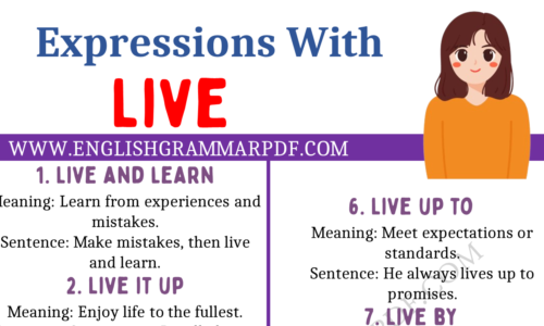 20 Expressions with “Live” in English