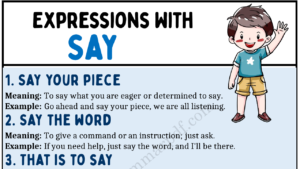 Expressions with “Say” Copy