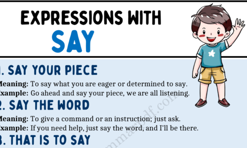 20 Expressions with “Say” in English