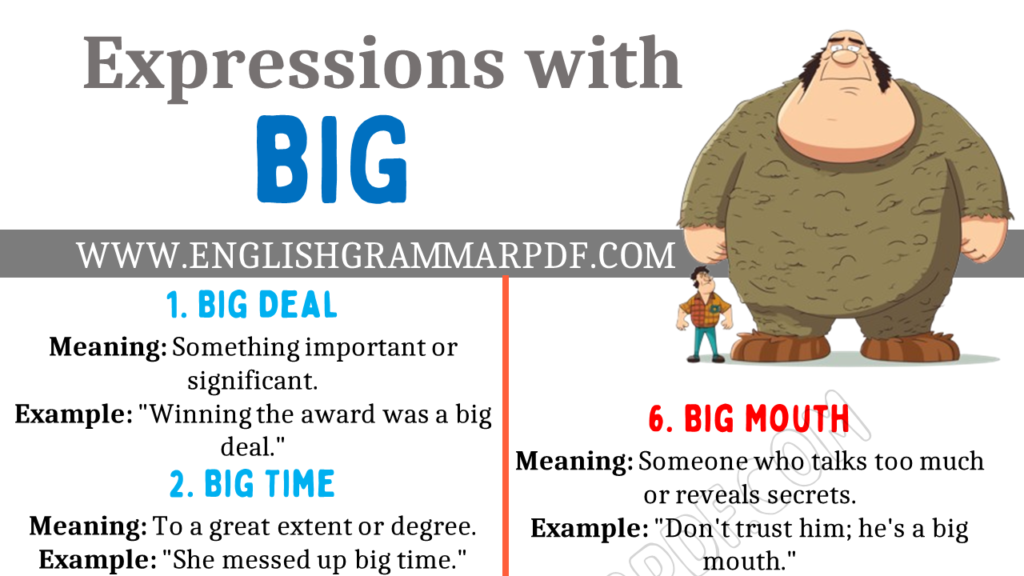 Expressions with the Word “Big” Copy