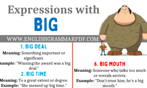 20 Expressions with the Word “Big”