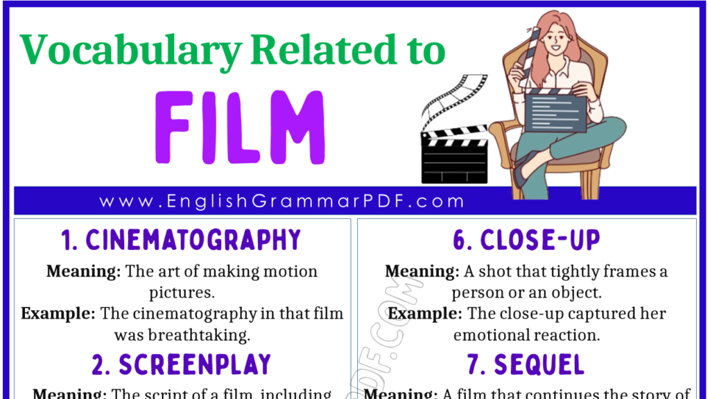 Film Related Vocabulary Terms 1
