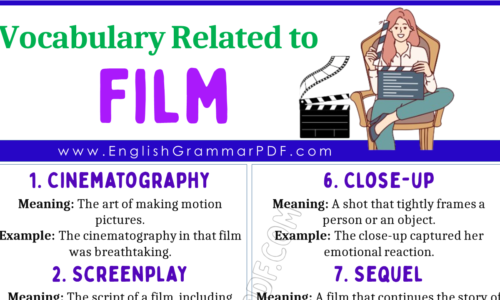 20 Essential Film Related Vocabulary Terms