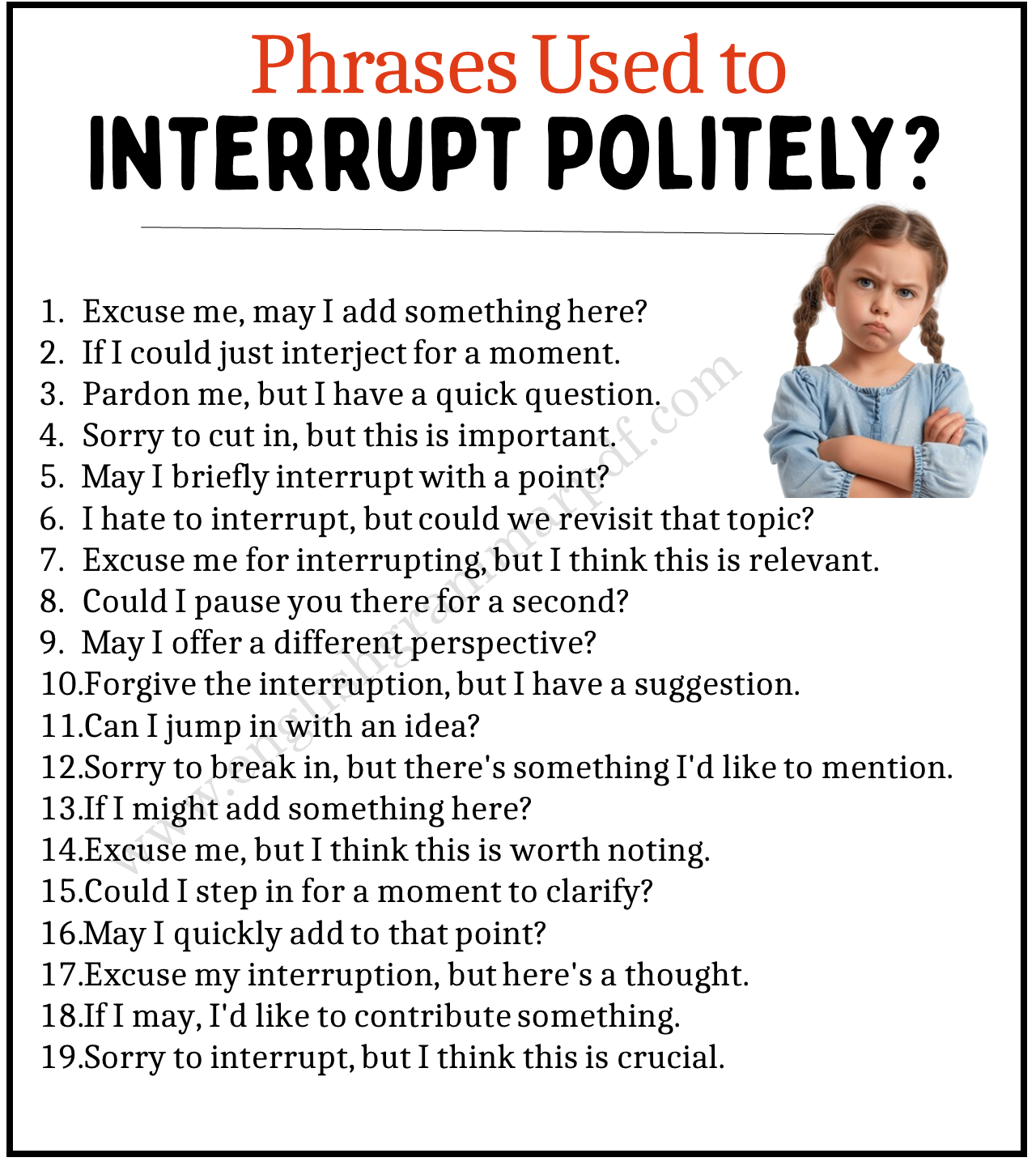 How to Interrupt Politely