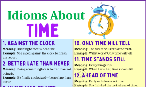 20 Idioms About Time (Learn Idioms Before Time Flies)