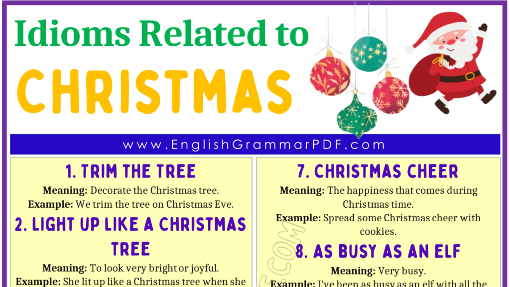 Idioms Related to Christmas 1