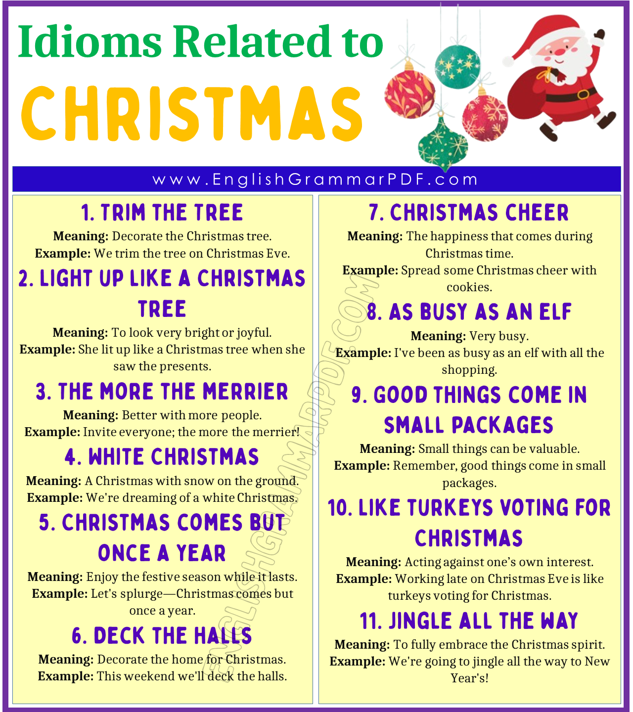 Idioms Related to Christmas