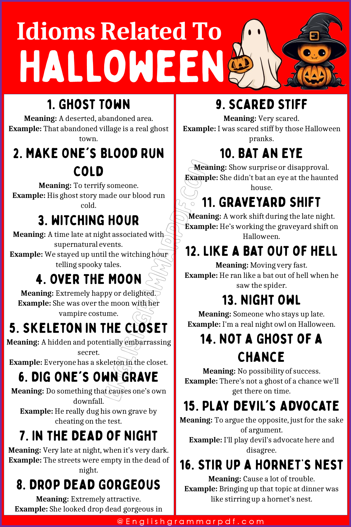 Idioms Related to Halloween