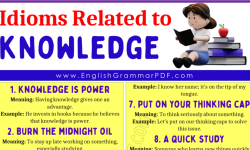 20 Idioms Related to Knowledge