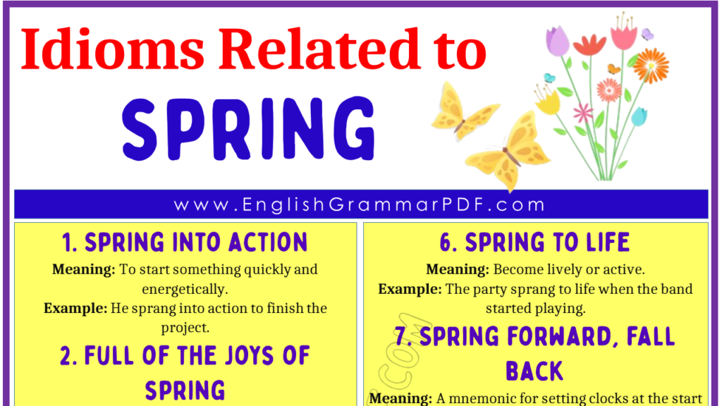 Idioms Related to Spring 1