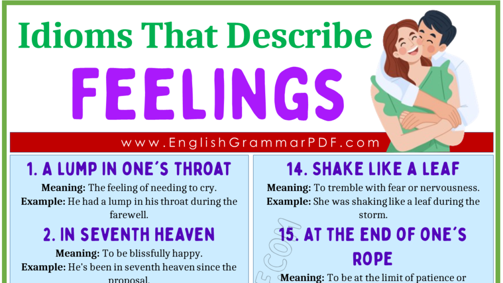 Idioms That Describe Feelings 1
