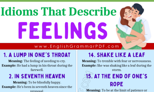 20 Idioms That Describe Feelings