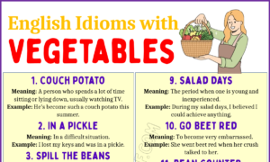 Idioms Using Vegetables 1