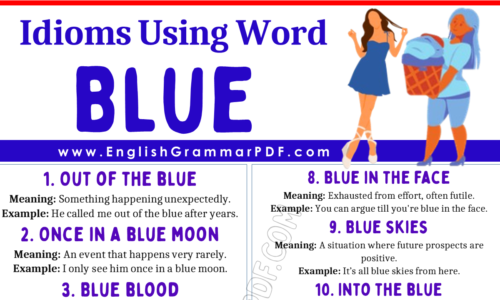 20 Idioms Using the Word “Blue”