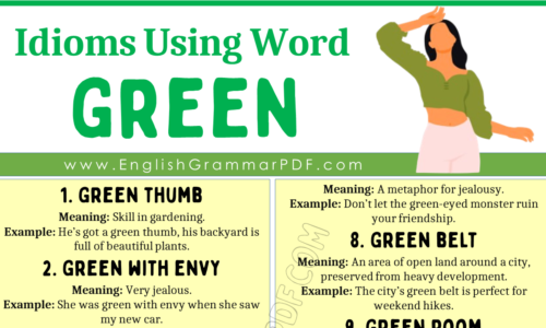 20 Idioms Using the Word “Green”