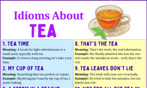 20 Idioms about Tea (Delicious Idioms)