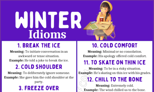 20 Idioms and Expressions About Winter