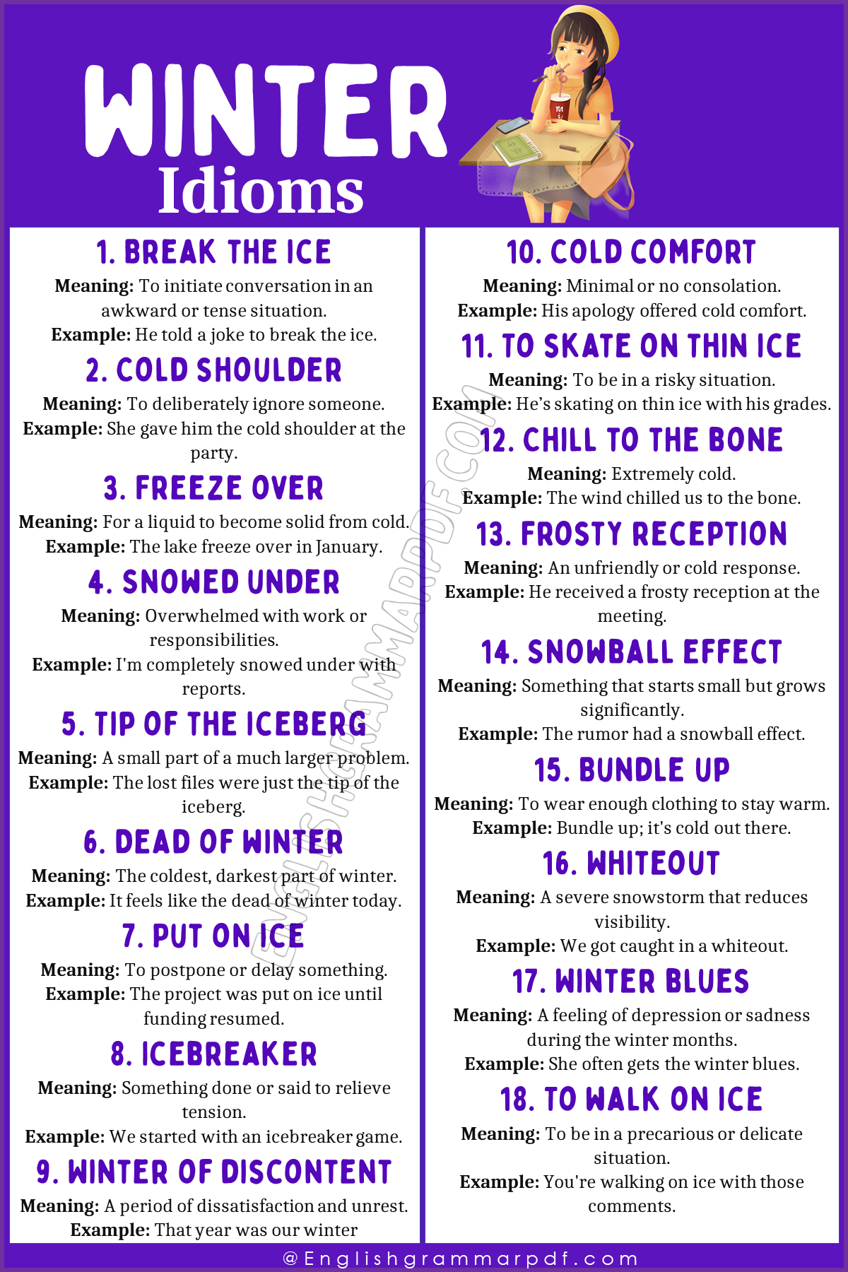 Idioms and Expressions About Winter