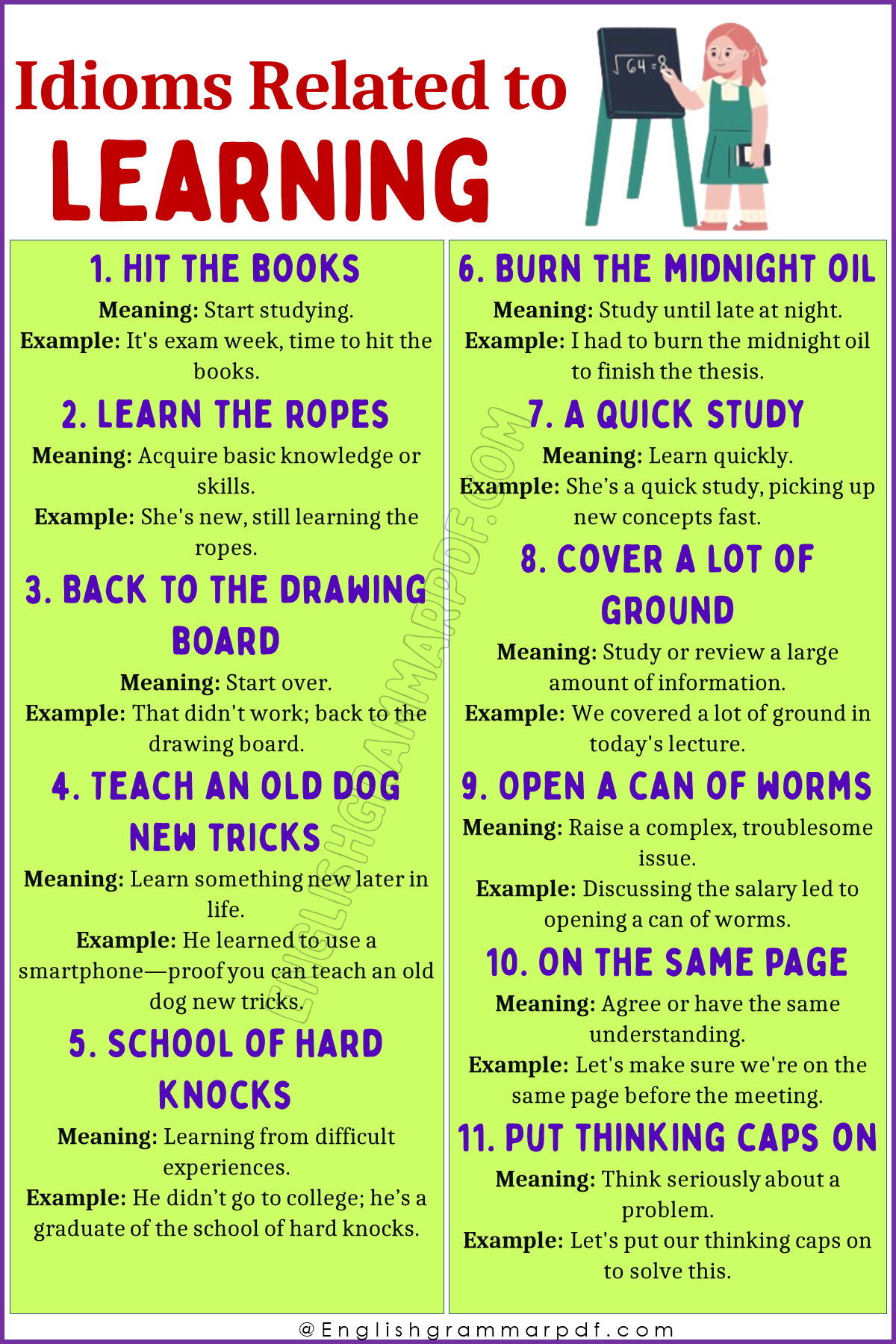 Idioms and Expressions Related to Learning