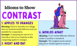 Idioms and Expressions to Show Contrast 1