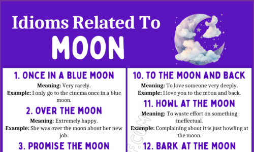 20 Idioms and Expressions with “Moon”