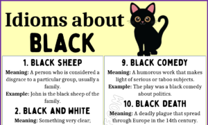 Idioms with Black 1