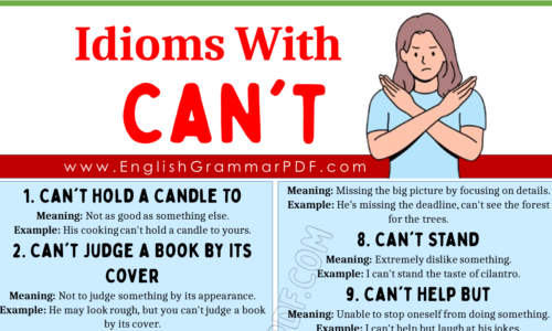 20 Essential Idioms with Can’t