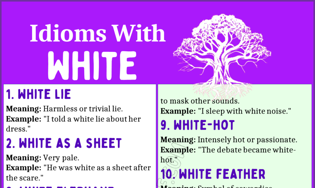Idioms with White 1