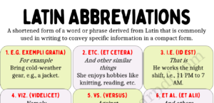 Latin Abbreviations Copy