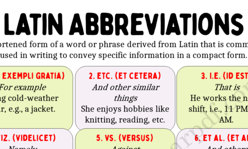 20 Latin Abbreviations in English (With Meaning and Examples)