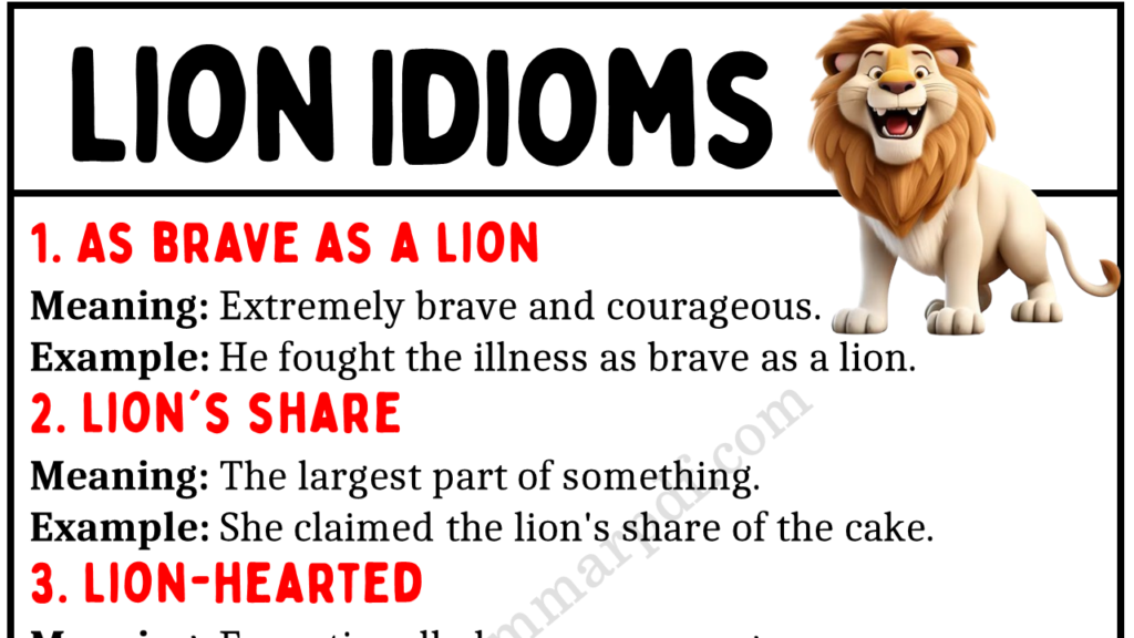 Lion Idioms Copy