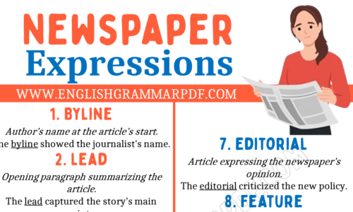 Learn 20 Newspaper Expressions in English