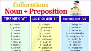 Noun Preposition Collocations 1