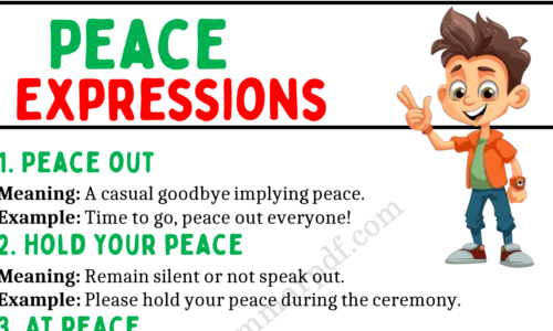 20 PEACE Expressions in English